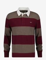 Gant - Barstriped Lambswool Rugger - Polo marškinėliai ilgomis rankovėmis - Burgundiška splava