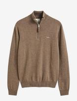 Gant - Superfine Lambswool Hz - Megztinis su užtrauktuku - Ruda