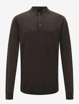 Hackett London - Merino Silk Ls Polo - Marškinėliai ilgomis rankovėmis - Chaki spalva