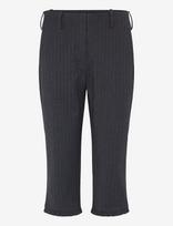 Ganni - Stretch Stripe Capri Pants - Kapri kelnės - Pilka