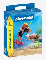 PLAYMOBIL - Female Diver With Turtle - Playmobil Special Plus - Marga / raštuota