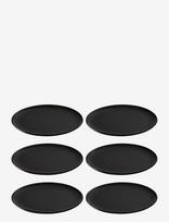 Aida - Raw Lunch Plate 6-Pack - Vakarienės lėkštės - Juoda