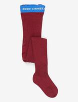 Bobo Choses - Bobo Choses Ribbed Tights Bc - Pėdkelnės - Raudona
