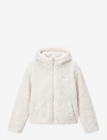 STRONGER - Hooded Pile Jacket - Treniruočių striukė - Balta