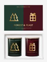 Skandinavisk - Forest & Feast Scented Candle Giftset 65G X 2 - Kvapni žvakė - Marga / raštuota