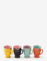 POLSPOTTEN - Mug Grandpa Set 4 - Arbatos puodelis - Marga / raštuota