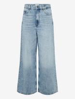 Ganni - Light Blue Baggy Wide Leg Jeans - Platūs džinsai - Mėlyna