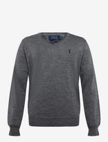 Polo Ralph Lauren - Washable Wool V-Neck Sweater - V formos iškirptės megztinis - Pilka