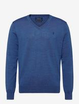 Polo Ralph Lauren - Washable Wool V-Neck Sweater - V formos iškirptės megztinis - Mėlyna