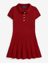 Ralph Lauren Kids - 20/2 Cotton-Classiccable-Dr-Dad - Suknelė trumpomis rankovėmis - Raudona