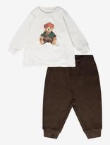 Ralph Lauren Baby - Polo Bear Cotton Tee & Jogger Pant - Marškinėlių rinkinys ilgomis rankovėmis - Kreminė spalva