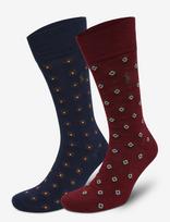 Polo Ralph Lauren - Foulard-Motif Trouser Sock 2-Pack - Įprastos kojinės - Tamsiai mėlyna