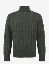 Polo Ralph Lauren - Cable-Knit Wool-Cashmere Sweater - Golfo kelnės - Chaki spalva