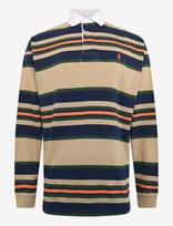 Polo Ralph Lauren - Big Fit Striped Jersey Rugby Shirt - Polo marškinėliai ilgomis rankovėmis - Smėlio
