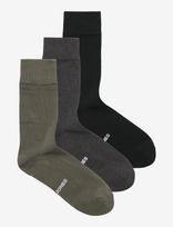 Jack & Jones - Jaclouis Bamboo Sock 3 Pack - Įprastos kojinės - Chaki spalva