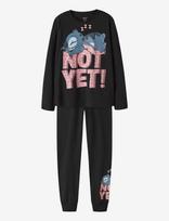Name It - Nkfanda Stitch Ls Nightset Noos Wdi - Pižamos komplektas - Juoda
