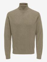 ONLY & SONS - Onsloui Reg 12 Mel Roll Knit Noos - Golfo kelnės - Chaki spalva