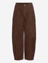 Vila - Viida Barrel Hw Pants/1/Ka - Odinės tamprės-kelnės - Ruda