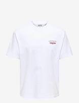 ONLY & SONS - Onsfred Bellissima Rlx Ss Tee Vd - Marškinėliai trumpomis rankovėmis - Balta