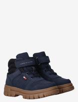 Tommy Hilfiger - Lace-Up/Velcro Bootie Camel/Black - Žieminiai batai su raišteliais - Tamsiai mėlyna