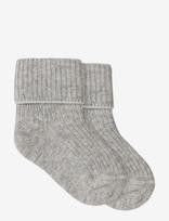 MarMar Copenhagen - Newborn Socks 2-Pack - Kūdikių kojinės - Pilka