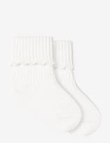 MarMar Copenhagen - Newborn Socks Scallop 2-Pack - Kūdikių kojinės - Balta