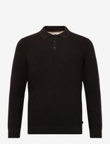 Tom Tailor - Structured Knit Polo - Polo marškinėliai ilgomis rankovėmis - Ruda