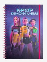 Demon Hunters - Kpop Demon Hunters A4 Wiro Notebook - Kalendoriai ir užrašų knygelės - Violetinė