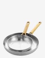 Greenpan - Greenpan Padova Uncoated 2Pcs Set: Frypan 20+28Cm - Keptuvė - Sidabro