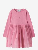 Name It - Nmfveross Ls Tulle Dress - Suknelė kūdikiui ilgomis rankovėmis - Rožinė