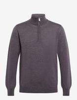 Seidensticker - Sweater Knit Regular - Megztinis su užtrauktuku - Ruda