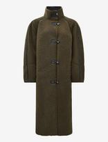 Topshop - Tsselma Longline Borg Coat Otw - Žieminis paltas - Chaki spalva