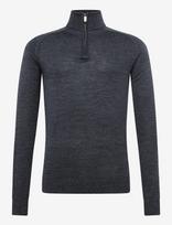 Bruun & Stengade - Bs Pelle Regular Fit Knitwear - Megztinis su užtrauktuku - Pilka