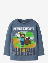 Name It - Nmmsyver Minecraft Ls Nreg Top Bfu - Ilgarankoviai marškinėliai - Mėlyna