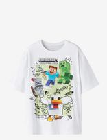 Name It - Nkmsena Minecraft Ss Nreg Top Box Bfu - Marškinėliai trumpomis rankovėmis - Balta