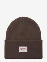 ONLY & SONS - Onsisaac Flat Knit Logo Beanie Noos - Kepurė - Ruda