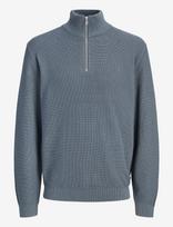 Jack & Jones - Jprblaconnor Knit Half Zip - Megztinis su užtrauktuku - Mėlyna