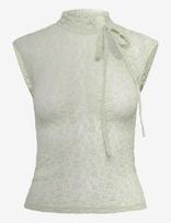 Gina Tricot - Mandarin Lace Top - Marškinėliai be rankovių - Žalia