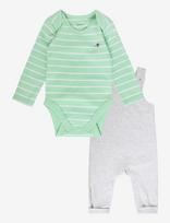 Gant Kids - Dungaree And Romper Set - Bodžių rinkinys - Pilka