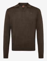 Morris - Merino Resort Polo - Marškinėliai ilgomis rankovėmis - Ruda
