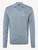 Morris - Merino Resort Polo - Marškinėliai ilgomis rankovėmis - Mėlyna