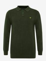Lyle & Scott - Panelled Waffle Knitted Polo - Marškinėliai ilgomis rankovėmis - Chaki spalva