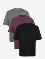 Lyle & Scott - 3 Pack Relaxed T-Shirt - Marškinėliai trumpomis rankovėmis - Juoda