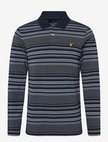 Lyle & Scott - Multi Stripe Long Sleeve Polo Shirt - Marškinėliai ilgomis rankovėmis - Tamsiai mėlyna