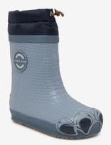 Mikk-line - Wellies Winter Dino - Barefoot - Žieminiai batai su raišteliais - Mėlyna