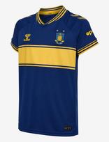 Hummel - Bif 26/27 Away Jersey S/S Kids - Futbolo marškinėliai - Tamsiai mėlyna