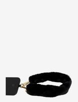 Pipol's Bazaar - Fluffy Faux Fur Handle 40 Cm Black - Telefonų laikikliai ir pakabukai - Juoda