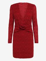 ROTATE - Lace V-Neck Mini Dress - Trumpa suknelė - Raudona