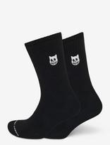 Happy Socks - Cat Skull Sneaker Sock - Įprastos kojinės - Juoda