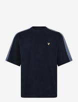 Lyle & Scott - Stripe Taped T-Shirt - Marškinėliai trumpomis rankovėmis - Tamsiai mėlyna